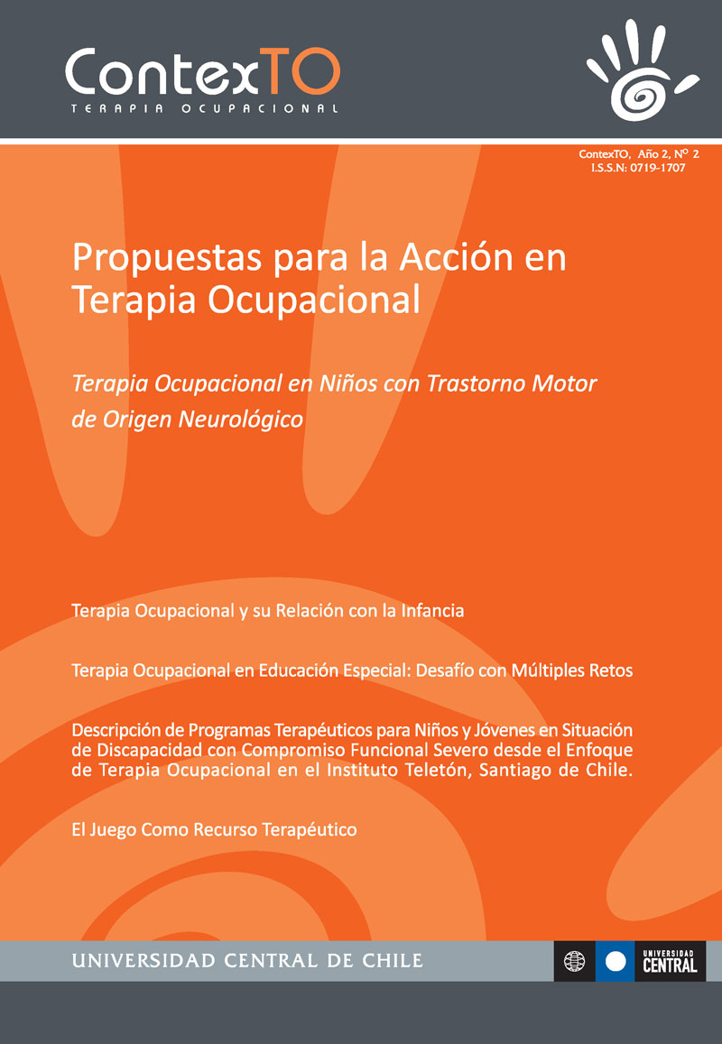 					Ver Núm. 2 (2013): Terapia Ocupacional en Niños con Trastorno Motor
				